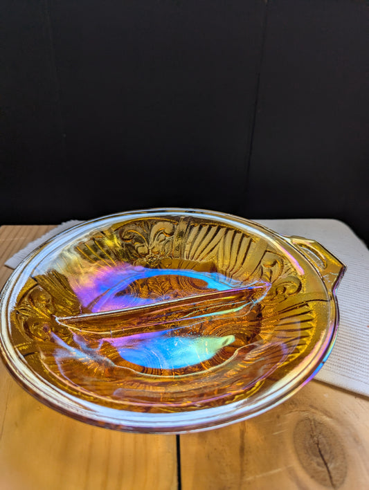 Indiana Glass King's Crown Divided Dish