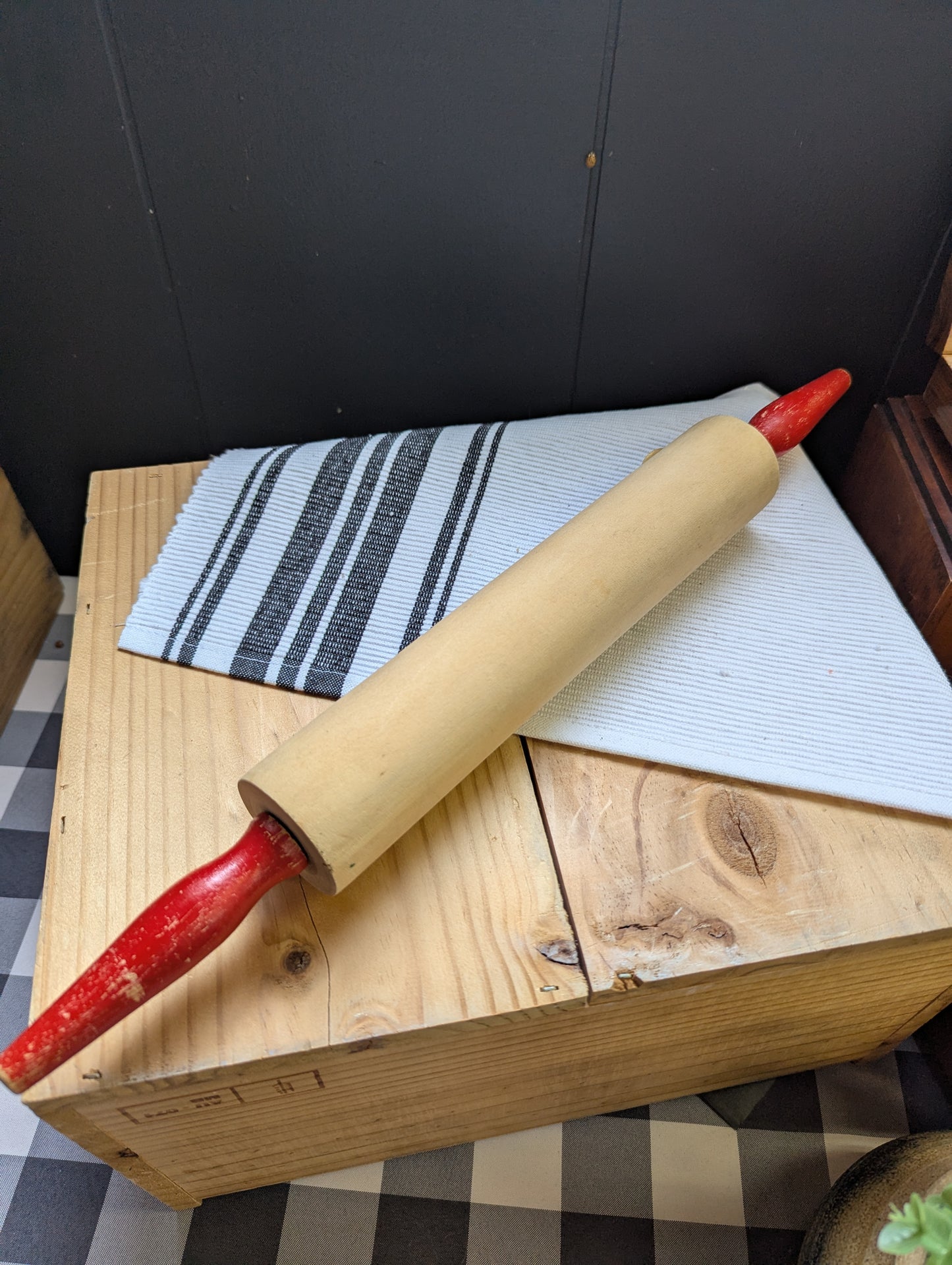 Red Handled Rolling Pin