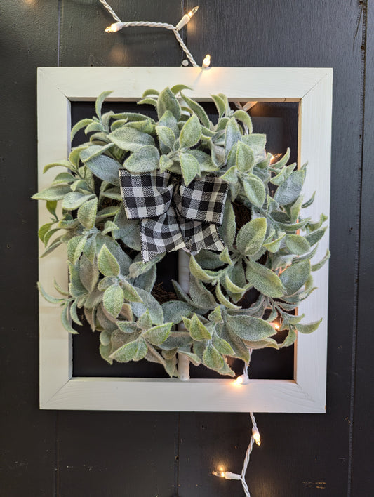Wreath on a Window Pane
