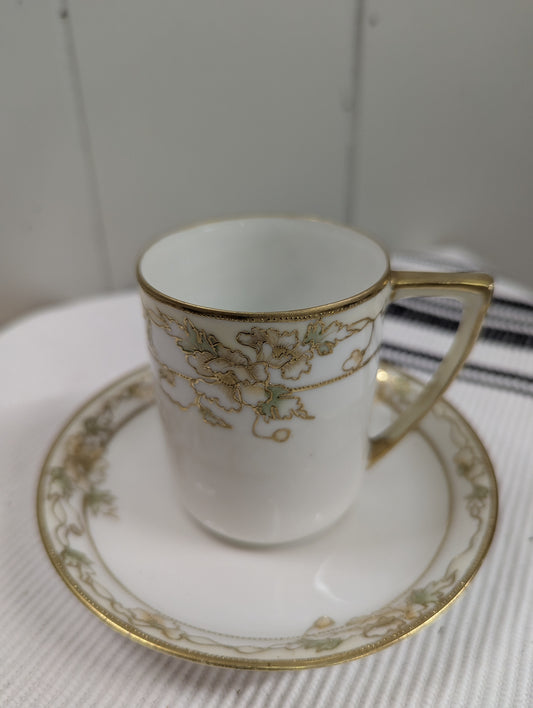 Nippon Morimura Chocolate/Demitasse Cup and Saucer