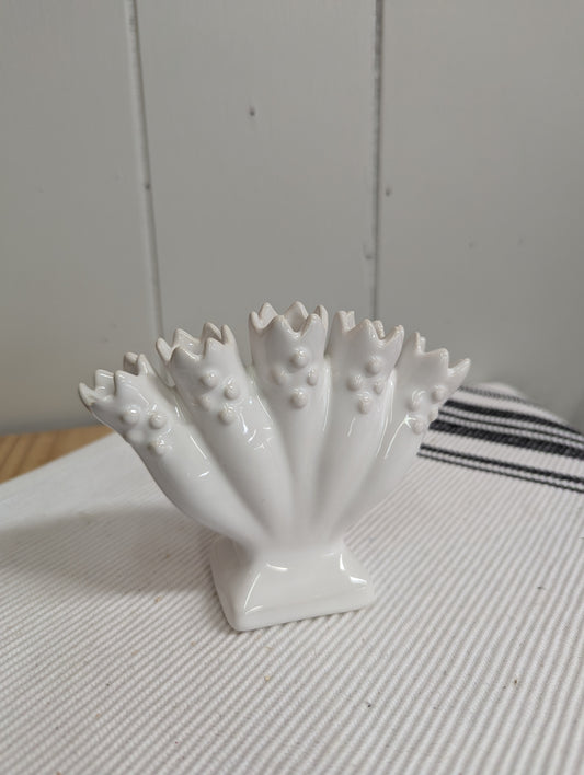 Five Finger White Bud Vase