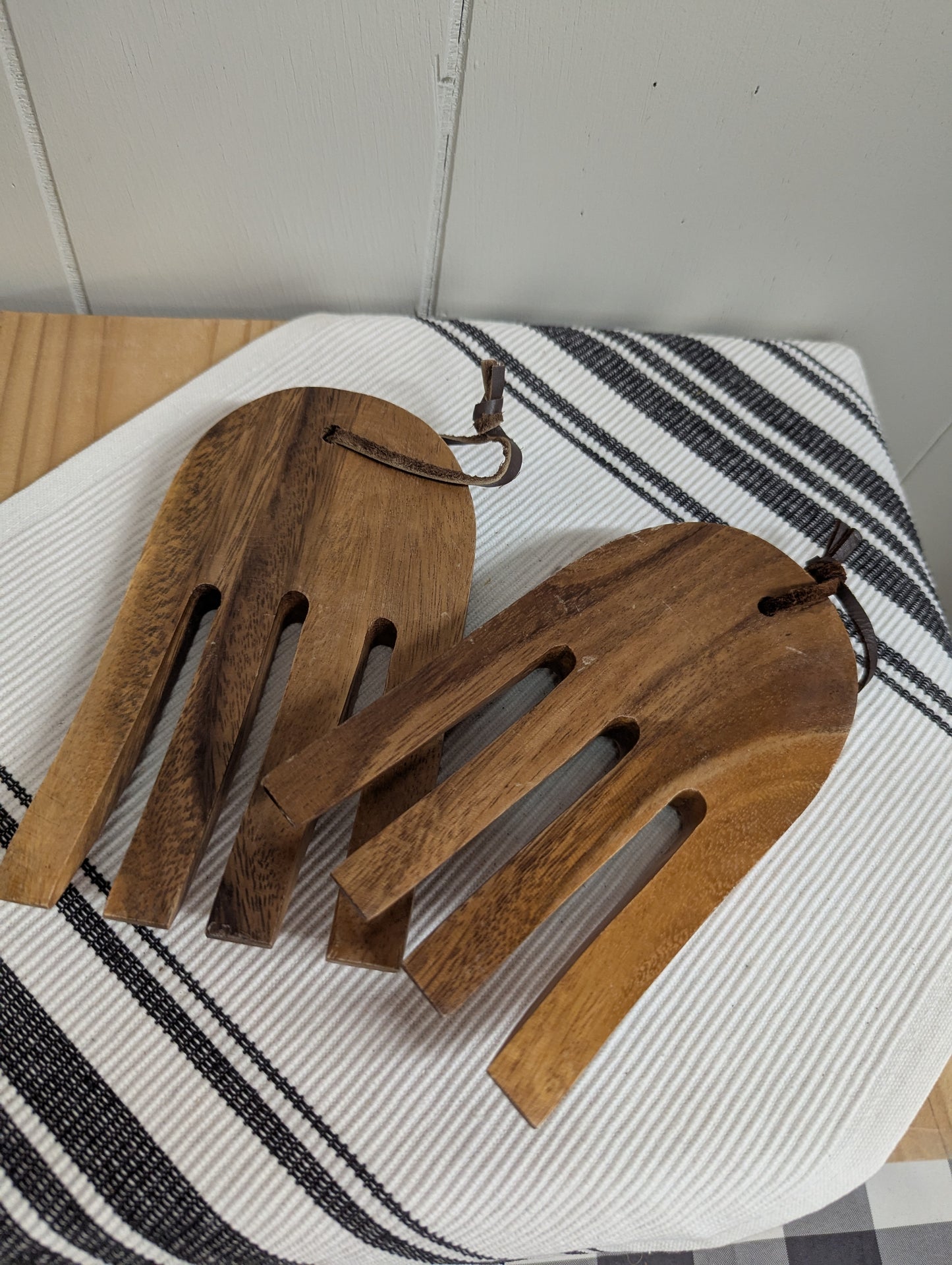 Acacia Wood Hand Salad Servers