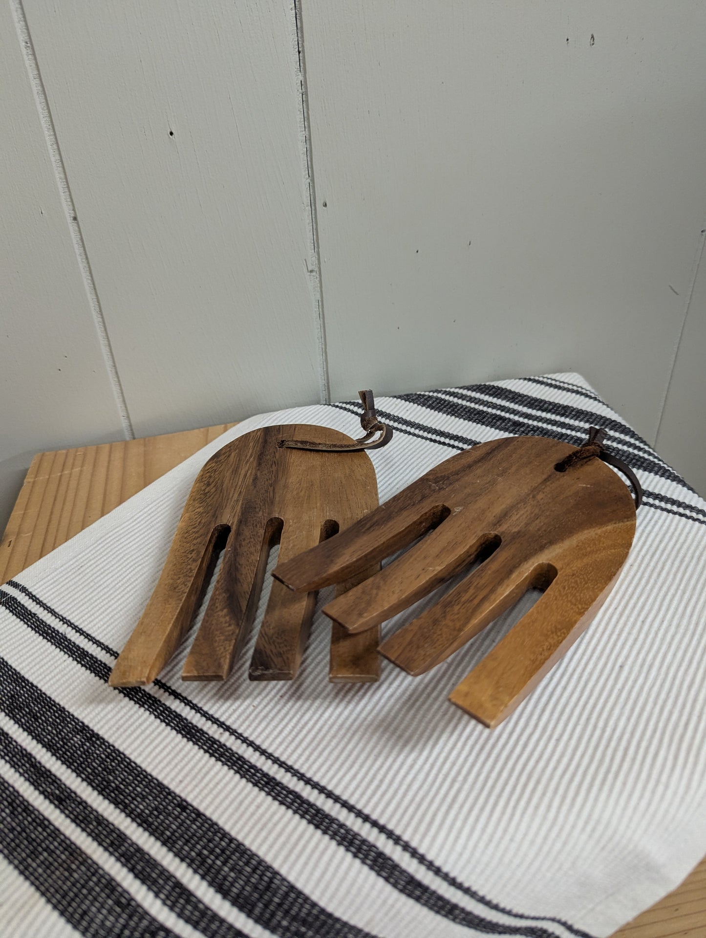 Acacia Wood Hand Salad Servers