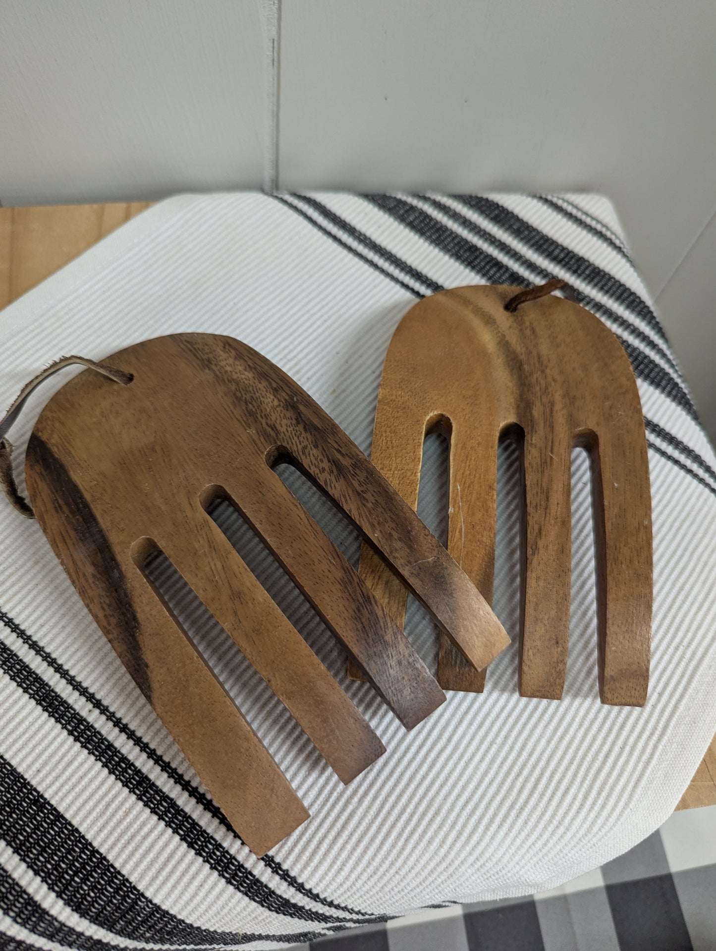 Acacia Wood Hand Salad Servers