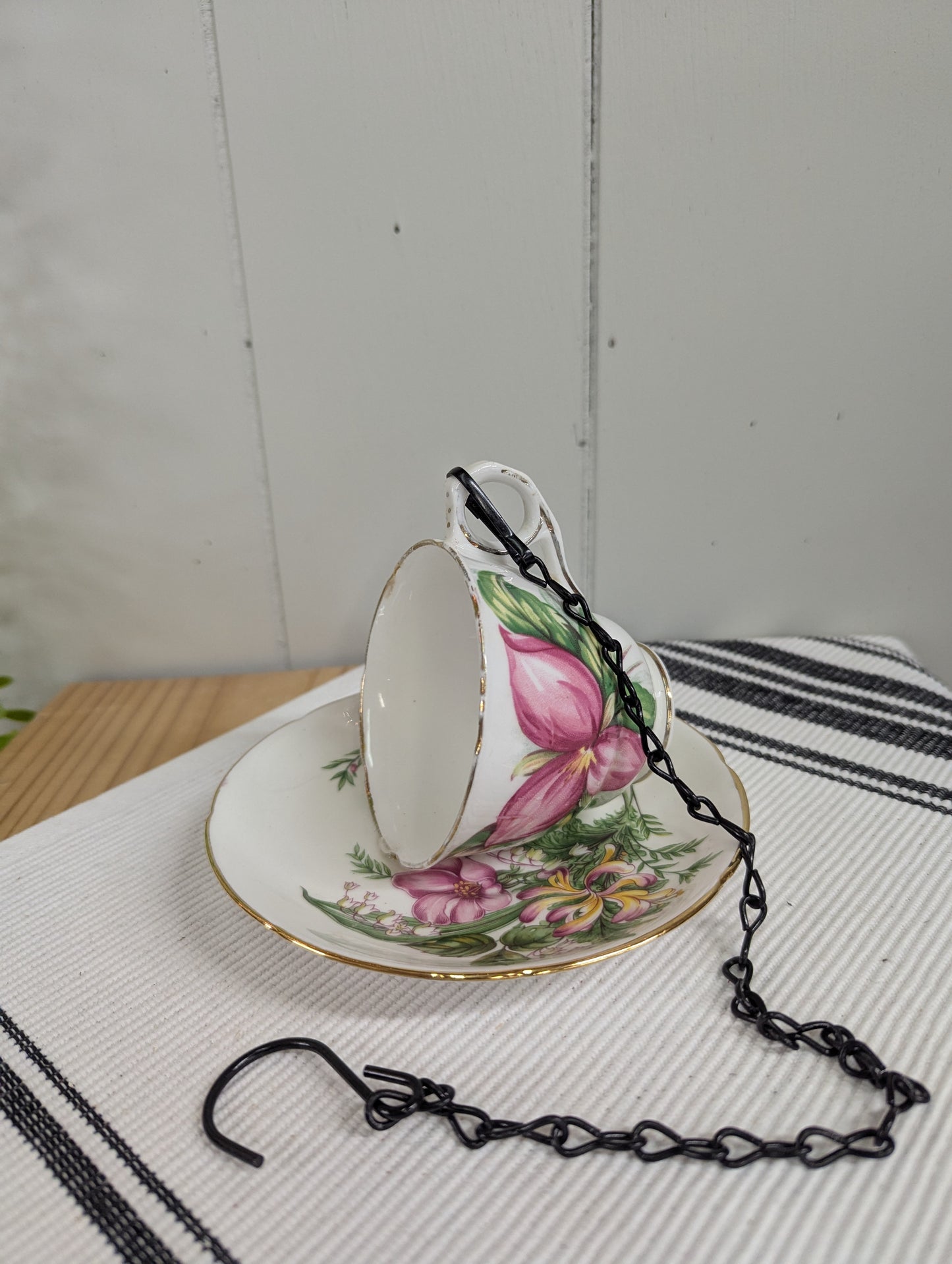 Upcycled Teacup Bird Feeder