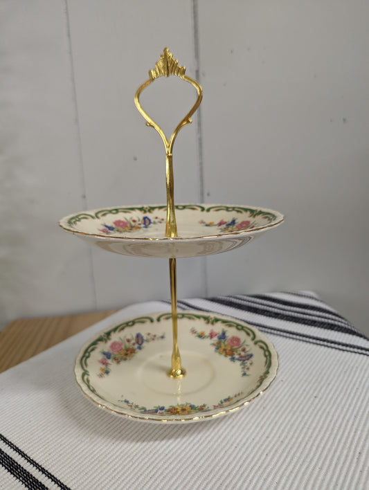 Upcycled Grindley England "The Elsa" Saucers Tidbit Tray