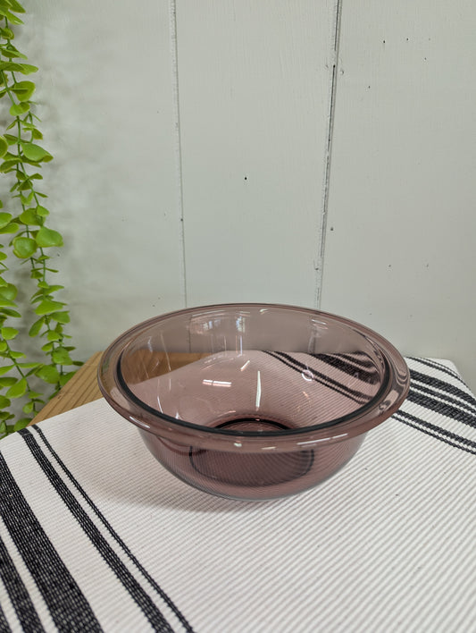 Cranberry Pyrex Bowl