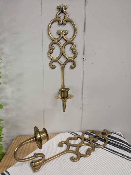 Brass Wall Sconce/Candle Holders