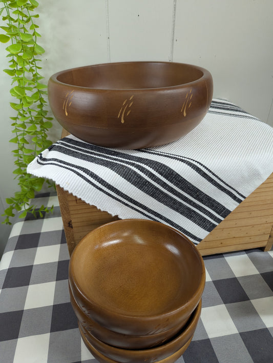 Baribocraft Salad Bowl and 4 Serving Bowls