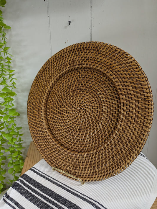 Set of Four Woven Charger Plates