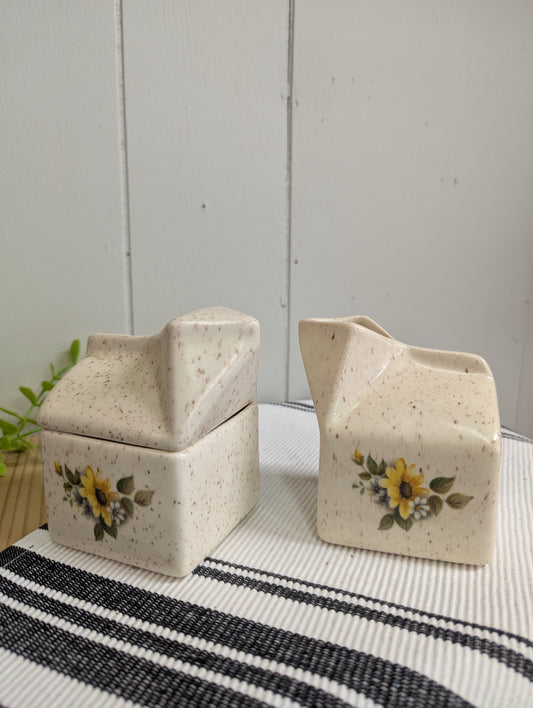 MCM Speckled Cream and Sugar Set