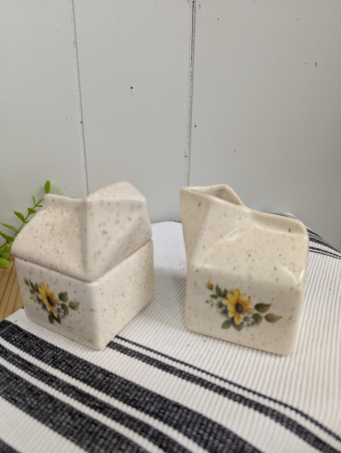 MCM Speckled Cream and Sugar Set